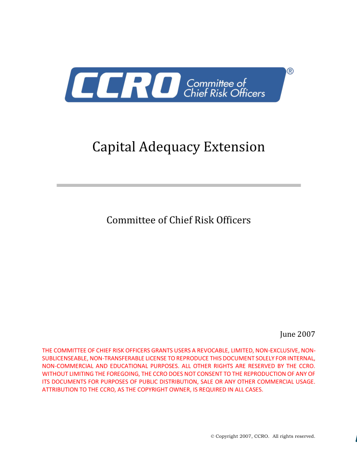 Capital Adequacy Extension