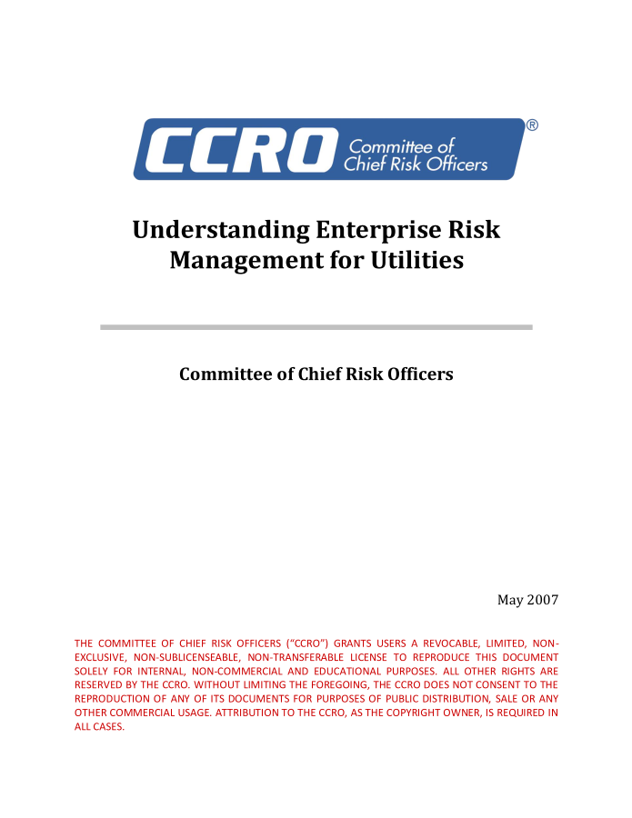 Understanding Enterprise Risk Management for Utilities